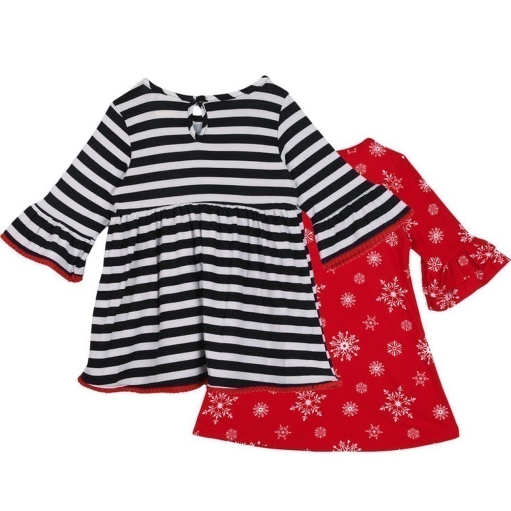 Rare Edition Christmas Dresses And headband 3-piece Set - Picture 4 of 6